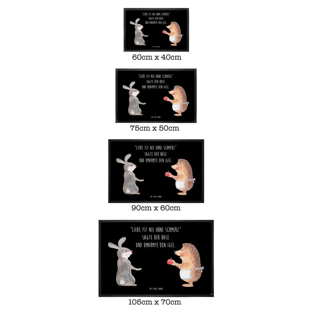 Fußmatte Liebe ist nie ohne Schmerz Igel und Hase, Igel, Hase, Liebe Spruch, Liebeskummer Geschenk, Herzschmerz, Trösten, Trennungsschmerz, Spruch romantisch Türvorleger, Schmutzmatte, Fußabtreter, Matte, Schmutzfänger, Fußabstreifer, Schmutzfangmatte, Türmatte, Motivfußmatte,  Haustürmatte, Vorleger  süße Tiermotive, gute Laune, lustige Sprüche, Tiere