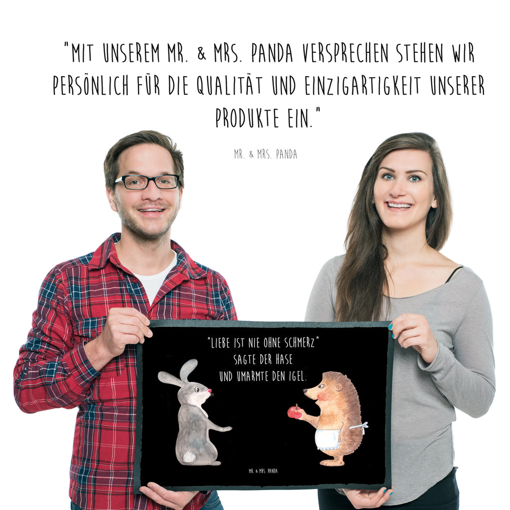 Fußmatte Liebe ist nie ohne Schmerz Igel und Hase, Igel, Hase, Liebe Spruch, Liebeskummer Geschenk, Herzschmerz, Trösten, Trennungsschmerz, Spruch romantisch Türvorleger, Schmutzmatte, Fußabtreter, Matte, Schmutzfänger, Fußabstreifer, Schmutzfangmatte, Türmatte, Motivfußmatte,  Haustürmatte, Vorleger  süße Tiermotive, gute Laune, lustige Sprüche, Tiere