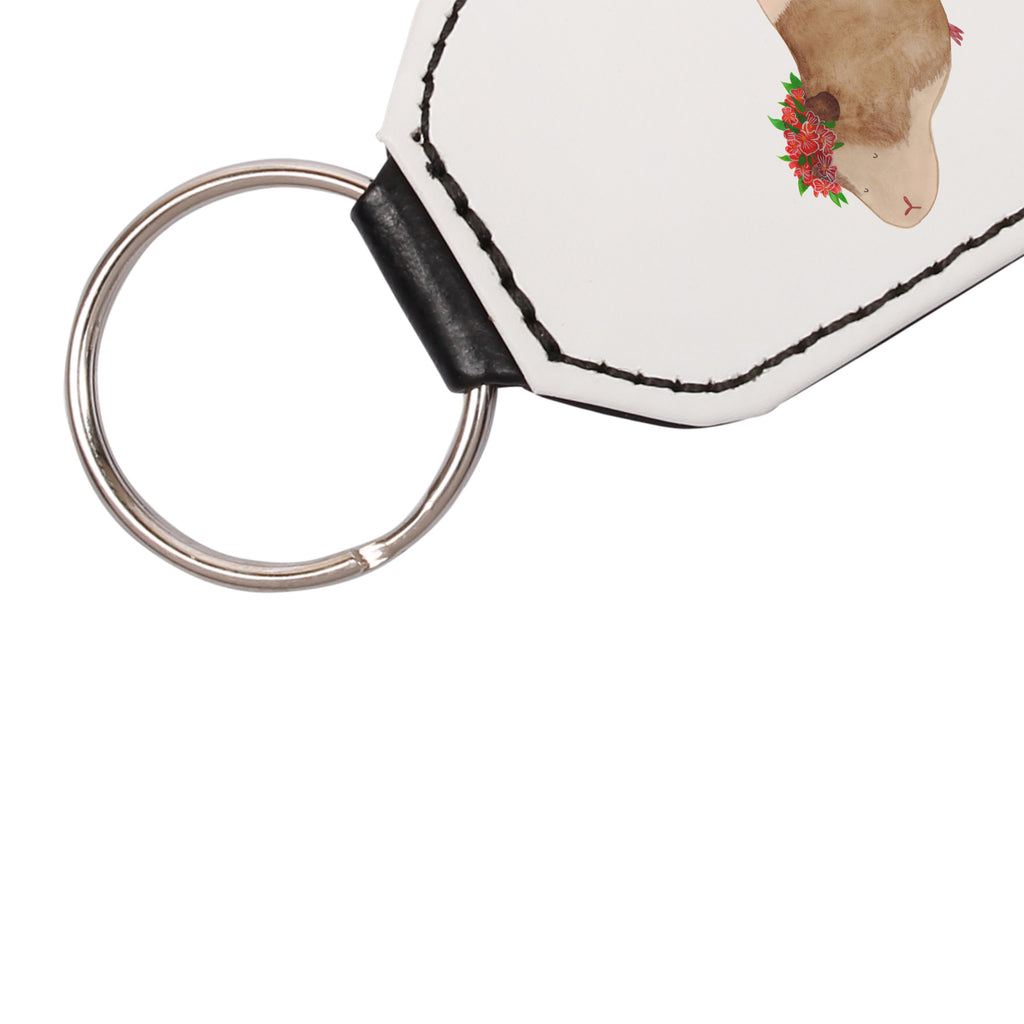 Rechteckig Schlüsselanhänger Meerschweinchen weise Schlüsselanhänger, Anhänger, Taschenanhänger, Glücksbringer, Schutzengel, Tiermotive, Gute Laune, lustige Sprüche, Tiere, Meerschweinchen, Meerie, Meeries, Wunder, Blumenkind, Realität, Spruch, Weisheit, Motivation, Wunderland