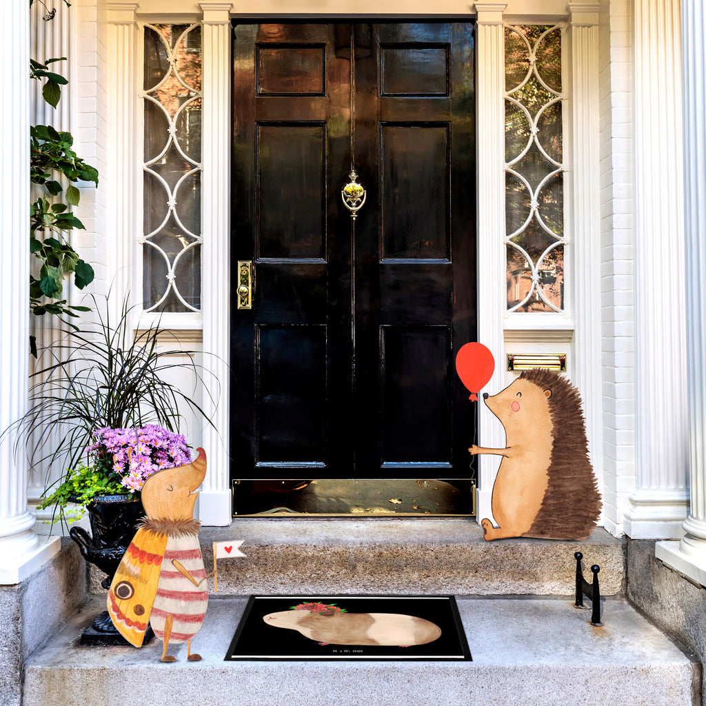 Fußmatte Meerschweinchen weise Meerschweinchen, Meerie, Meeries, Wunder, Blumenkind, Realität, Spruch, Weisheit, Motivation, Wunderland Türvorleger, Schmutzmatte, Fußabtreter, Matte, Schmutzfänger, Fußabstreifer, Schmutzfangmatte, Türmatte, Motivfußmatte,  Haustürmatte, Vorleger  süße Tiermotive, gute Laune, lustige Sprüche, Tiere