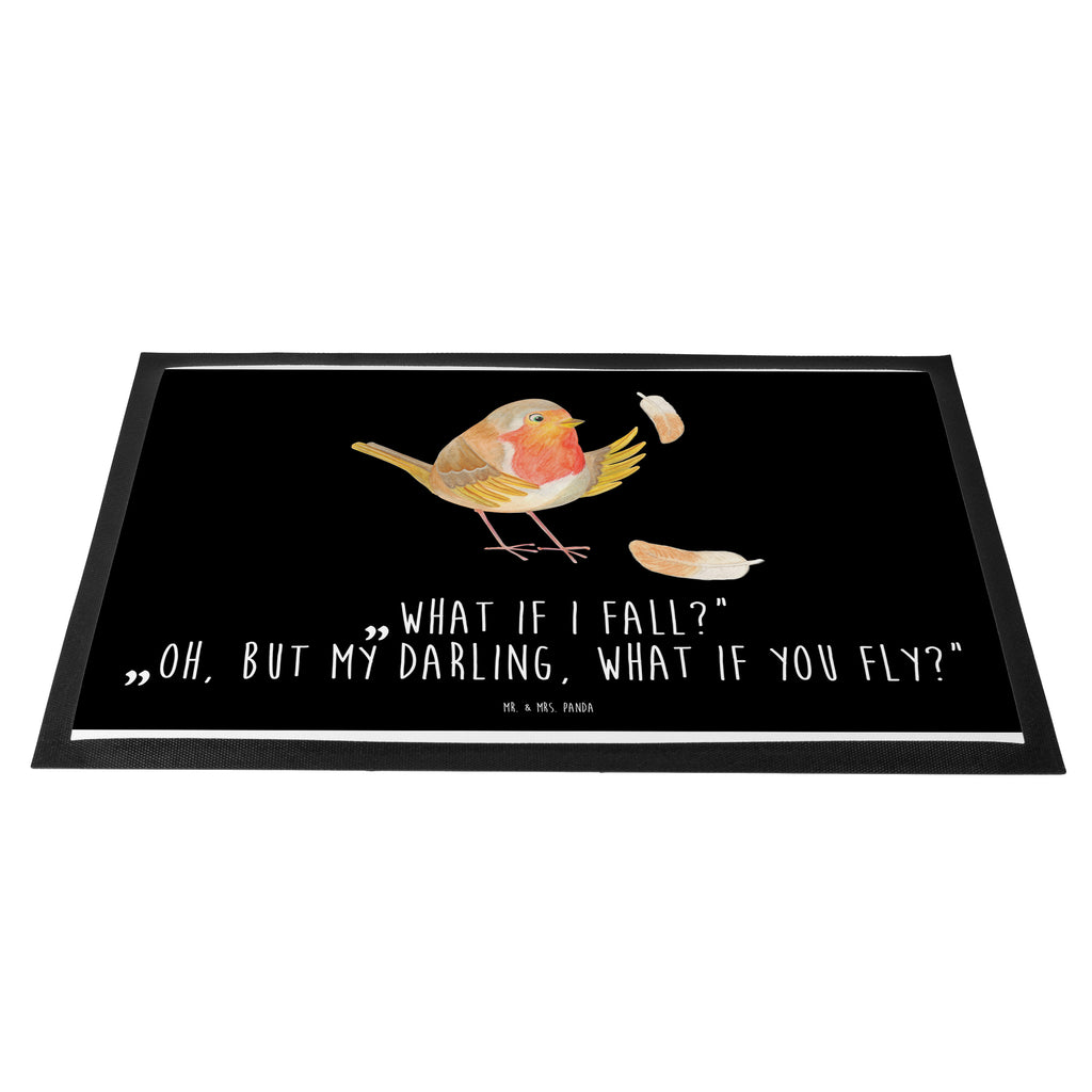 Fußmatte Rotkehlchen mit Federn What if i fall, Rotkehlchen, Spruch Motivation, Spruch Mut, Vogel, Motivation Sprüche, Motivationsbilder, fliegen  Türvorleger, Schmutzmatte, Fußabtreter, Matte, Schmutzfänger, Fußabstreifer, Schmutzfangmatte, Türmatte, Motivfußmatte,  Haustürmatte, Vorleger  süße Tiermotive, gute Laune, lustige Sprüche, Tiere