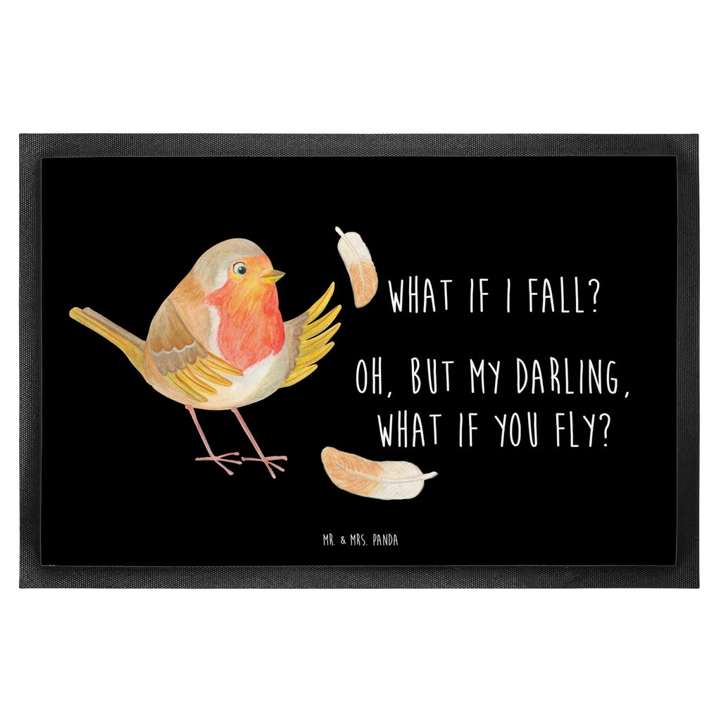 Fußmatte Rotkehlchen mit Federn What if i fall, Rotkehlchen, Spruch Motivation, Spruch Mut, Vogel, Motivation Sprüche, Motivationsbilder, fliegen  Türvorleger, Schmutzmatte, Fußabtreter, Matte, Schmutzfänger, Fußabstreifer, Schmutzfangmatte, Türmatte, Motivfußmatte,  Haustürmatte, Vorleger  süße Tiermotive, gute Laune, lustige Sprüche, Tiere