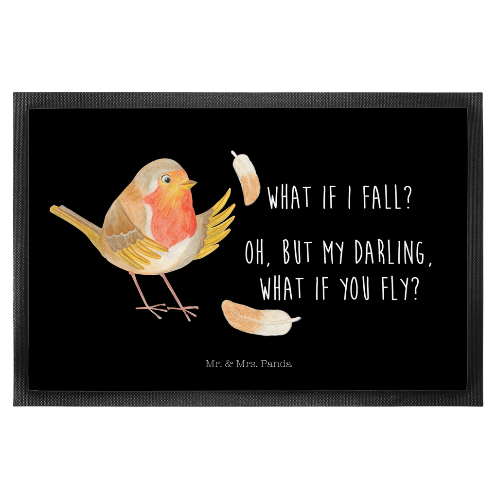 Fußmatte Rotkehlchen mit Federn What if i fall, Rotkehlchen, Spruch Motivation, Spruch Mut, Vogel, Motivation Sprüche, Motivationsbilder, fliegen  Türvorleger, Schmutzmatte, Fußabtreter, Matte, Schmutzfänger, Fußabstreifer, Schmutzfangmatte, Türmatte, Motivfußmatte,  Haustürmatte, Vorleger  süße Tiermotive, gute Laune, lustige Sprüche, Tiere