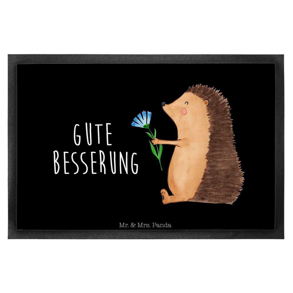 Fußmatte Igel mit Blume Igel, Gute Besserung, Genesungswünsche, Krankheit, Krankenhaus, krank, Besuch Türvorleger, Schmutzmatte, Fußabtreter, Matte, Schmutzfänger, Fußabstreifer, Schmutzfangmatte, Türmatte, Motivfußmatte,  Haustürmatte, Vorleger  süße Tiermotive, gute Laune, lustige Sprüche, Tiere