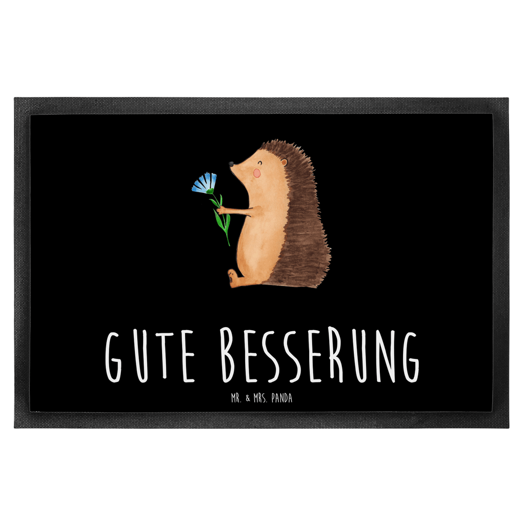Fußmatte Igel mit Blume Igel, Gute Besserung, Genesungswünsche, Krankheit, Krankenhaus, krank, Besuch Türvorleger, Schmutzmatte, Fußabtreter, Matte, Schmutzfänger, Fußabstreifer, Schmutzfangmatte, Türmatte, Motivfußmatte,  Haustürmatte, Vorleger  süße Tiermotive, gute Laune, lustige Sprüche, Tiere