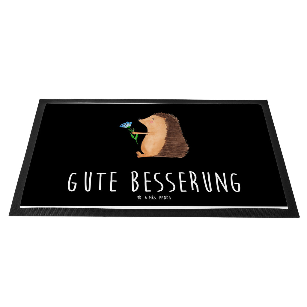 Fußmatte Igel mit Blume Igel, Gute Besserung, Genesungswünsche, Krankheit, Krankenhaus, krank, Besuch Türvorleger, Schmutzmatte, Fußabtreter, Matte, Schmutzfänger, Fußabstreifer, Schmutzfangmatte, Türmatte, Motivfußmatte,  Haustürmatte, Vorleger  süße Tiermotive, gute Laune, lustige Sprüche, Tiere