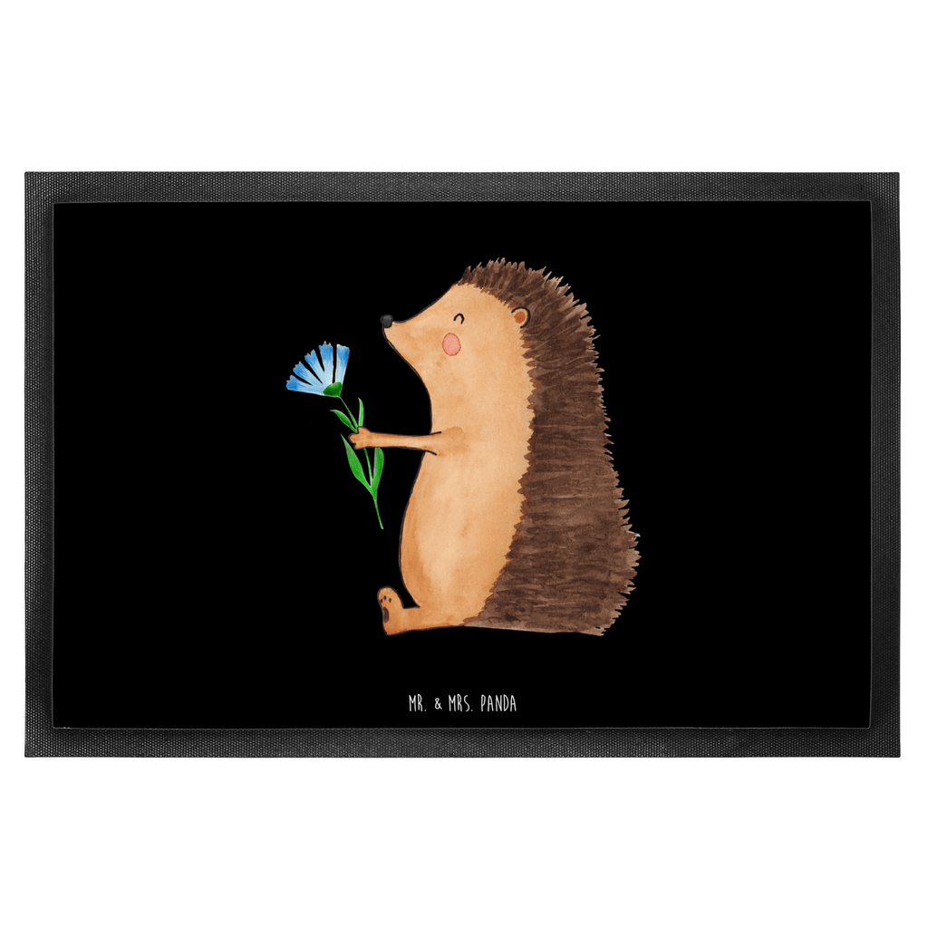 Fußmatte Igel mit Blume Igel, Gute Besserung, Genesungswünsche, Krankheit, Krankenhaus, krank, Besuch Türvorleger, Schmutzmatte, Fußabtreter, Matte, Schmutzfänger, Fußabstreifer, Schmutzfangmatte, Türmatte, Motivfußmatte,  Haustürmatte, Vorleger  süße Tiermotive, gute Laune, lustige Sprüche, Tiere
