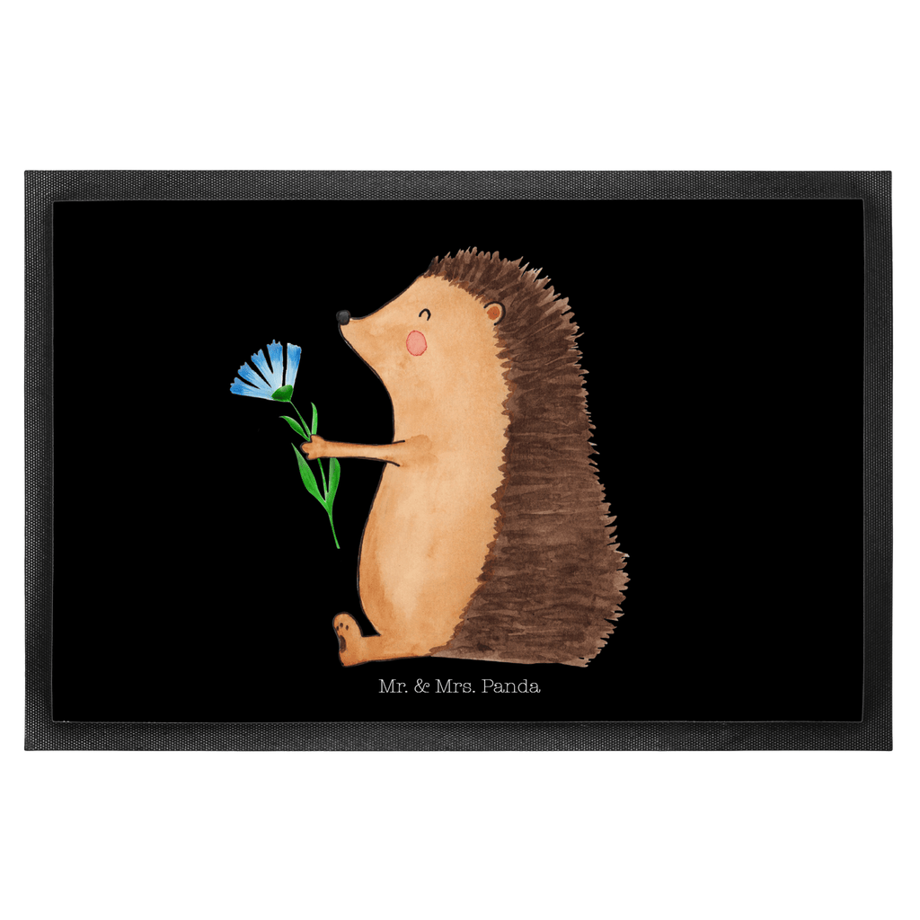 Fußmatte Igel mit Blume Igel, Gute Besserung, Genesungswünsche, Krankheit, Krankenhaus, krank, Besuch Türvorleger, Schmutzmatte, Fußabtreter, Matte, Schmutzfänger, Fußabstreifer, Schmutzfangmatte, Türmatte, Motivfußmatte,  Haustürmatte, Vorleger  süße Tiermotive, gute Laune, lustige Sprüche, Tiere