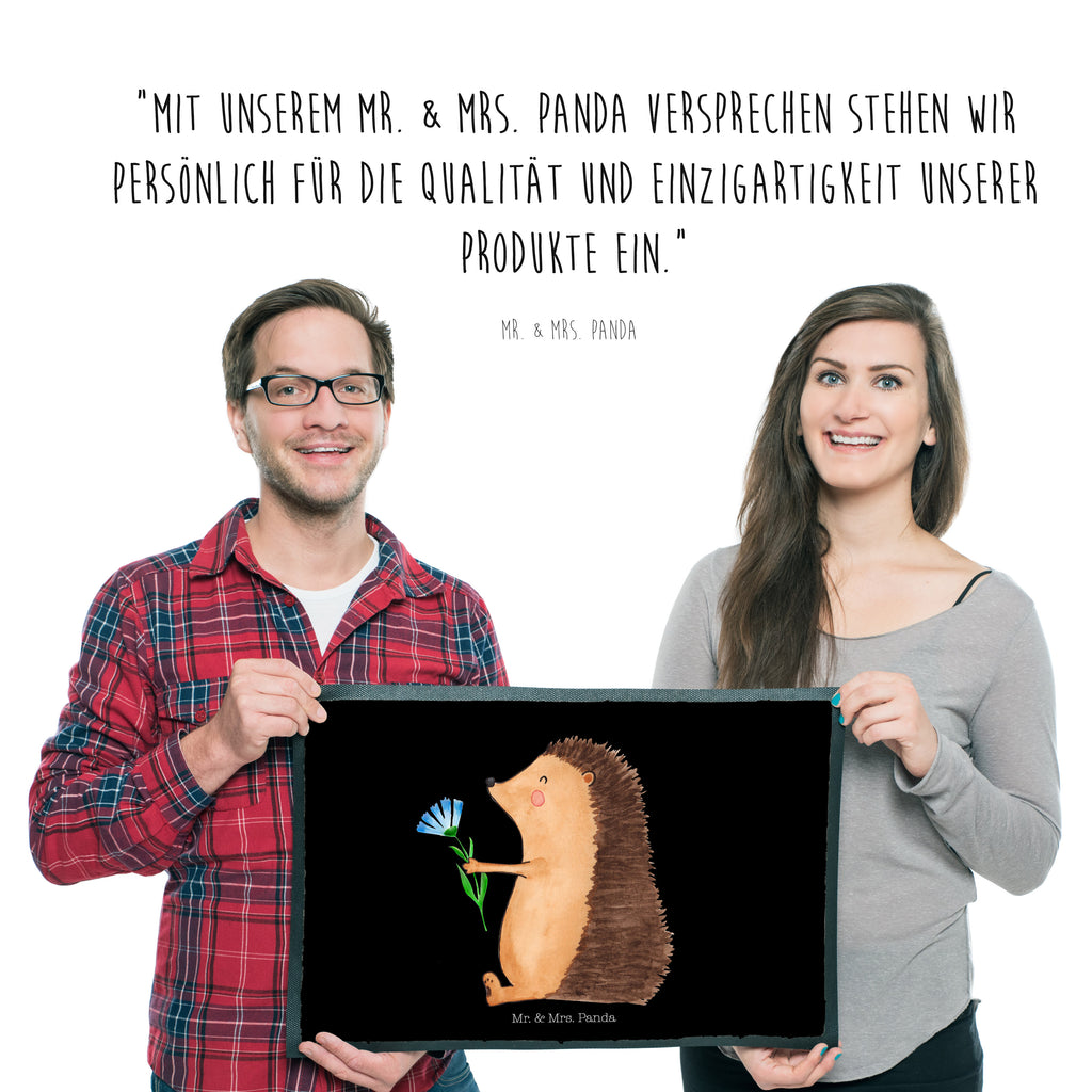 Fußmatte Igel mit Blume Igel, Gute Besserung, Genesungswünsche, Krankheit, Krankenhaus, krank, Besuch Türvorleger, Schmutzmatte, Fußabtreter, Matte, Schmutzfänger, Fußabstreifer, Schmutzfangmatte, Türmatte, Motivfußmatte,  Haustürmatte, Vorleger  süße Tiermotive, gute Laune, lustige Sprüche, Tiere