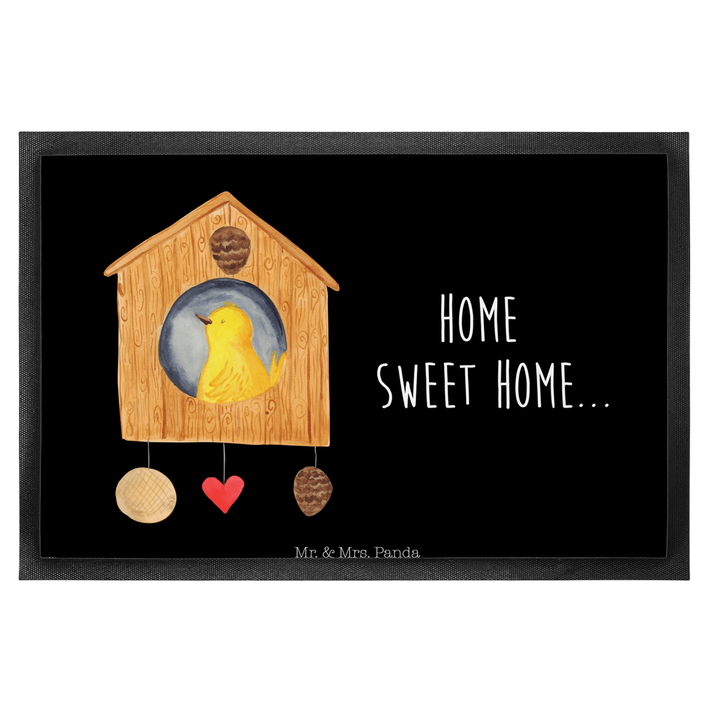 Fußmatte Vogelhaus sweet Home Vogelhaus, Vogel, Home sweet Home, Einzug, Umzug, Geschenk, Einzugsgeschenk, Hausbau, Haus Türvorleger, Schmutzmatte, Fußabtreter, Matte, Schmutzfänger, Fußabstreifer, Schmutzfangmatte, Türmatte, Motivfußmatte,  Haustürmatte, Vorleger  süße Tiermotive, gute Laune, lustige Sprüche, Tiere