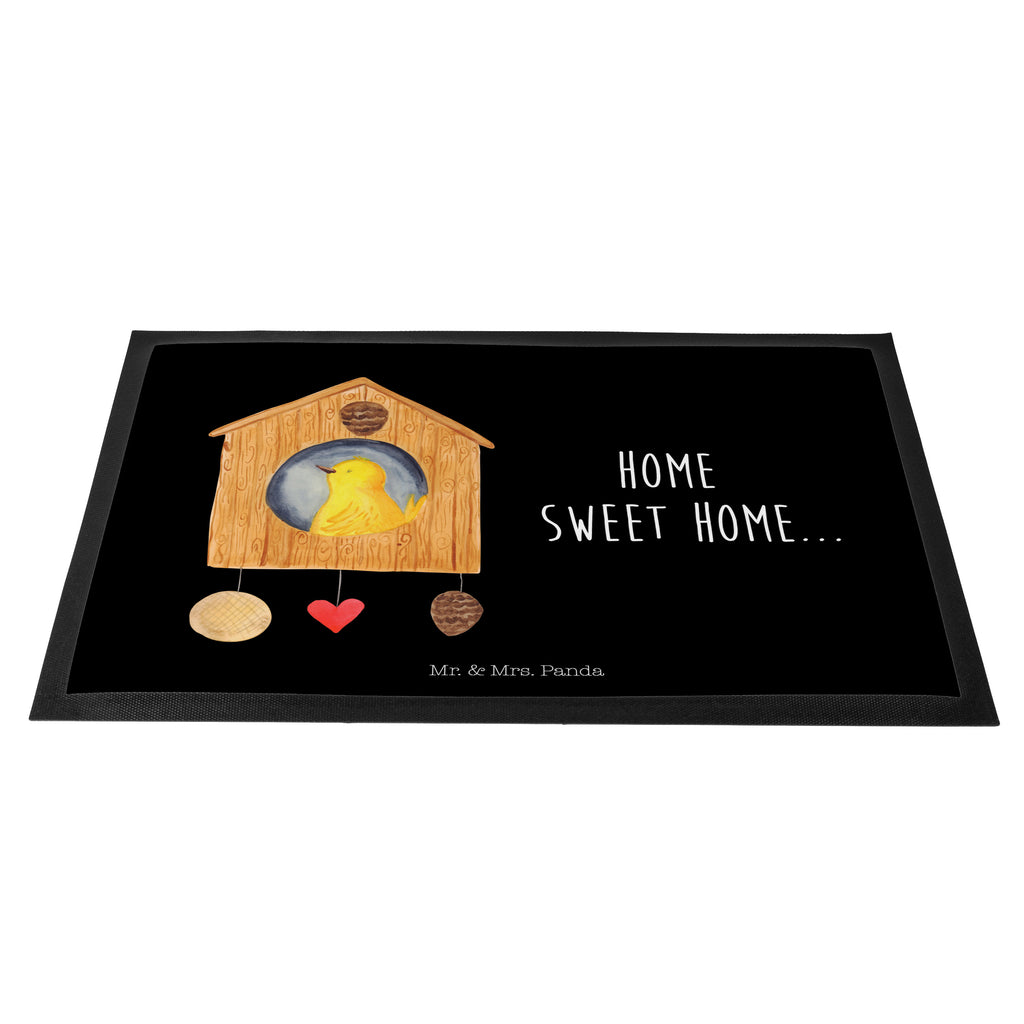 Fußmatte Vogelhaus sweet Home Vogelhaus, Vogel, Home sweet Home, Einzug, Umzug, Geschenk, Einzugsgeschenk, Hausbau, Haus Türvorleger, Schmutzmatte, Fußabtreter, Matte, Schmutzfänger, Fußabstreifer, Schmutzfangmatte, Türmatte, Motivfußmatte,  Haustürmatte, Vorleger  süße Tiermotive, gute Laune, lustige Sprüche, Tiere