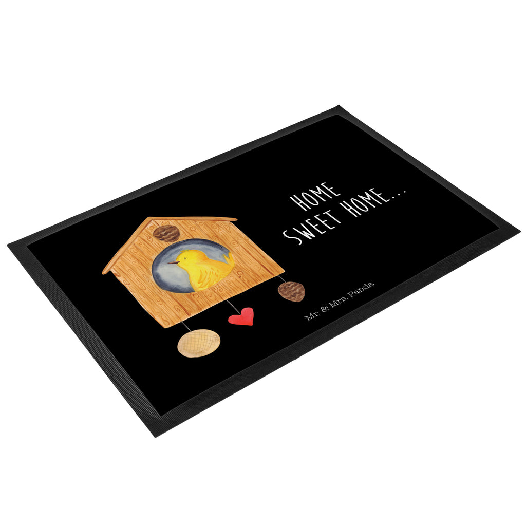 Fußmatte Vogelhaus sweet Home Vogelhaus, Vogel, Home sweet Home, Einzug, Umzug, Geschenk, Einzugsgeschenk, Hausbau, Haus Türvorleger, Schmutzmatte, Fußabtreter, Matte, Schmutzfänger, Fußabstreifer, Schmutzfangmatte, Türmatte, Motivfußmatte,  Haustürmatte, Vorleger  süße Tiermotive, gute Laune, lustige Sprüche, Tiere