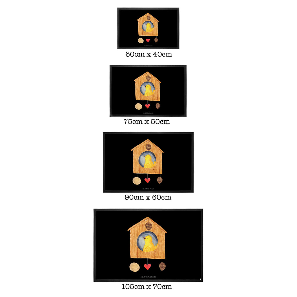 Fußmatte Vogelhaus sweet Home Vogelhaus, Vogel, Home sweet Home, Einzug, Umzug, Geschenk, Einzugsgeschenk, Hausbau, Haus Türvorleger, Schmutzmatte, Fußabtreter, Matte, Schmutzfänger, Fußabstreifer, Schmutzfangmatte, Türmatte, Motivfußmatte,  Haustürmatte, Vorleger  süße Tiermotive, gute Laune, lustige Sprüche, Tiere