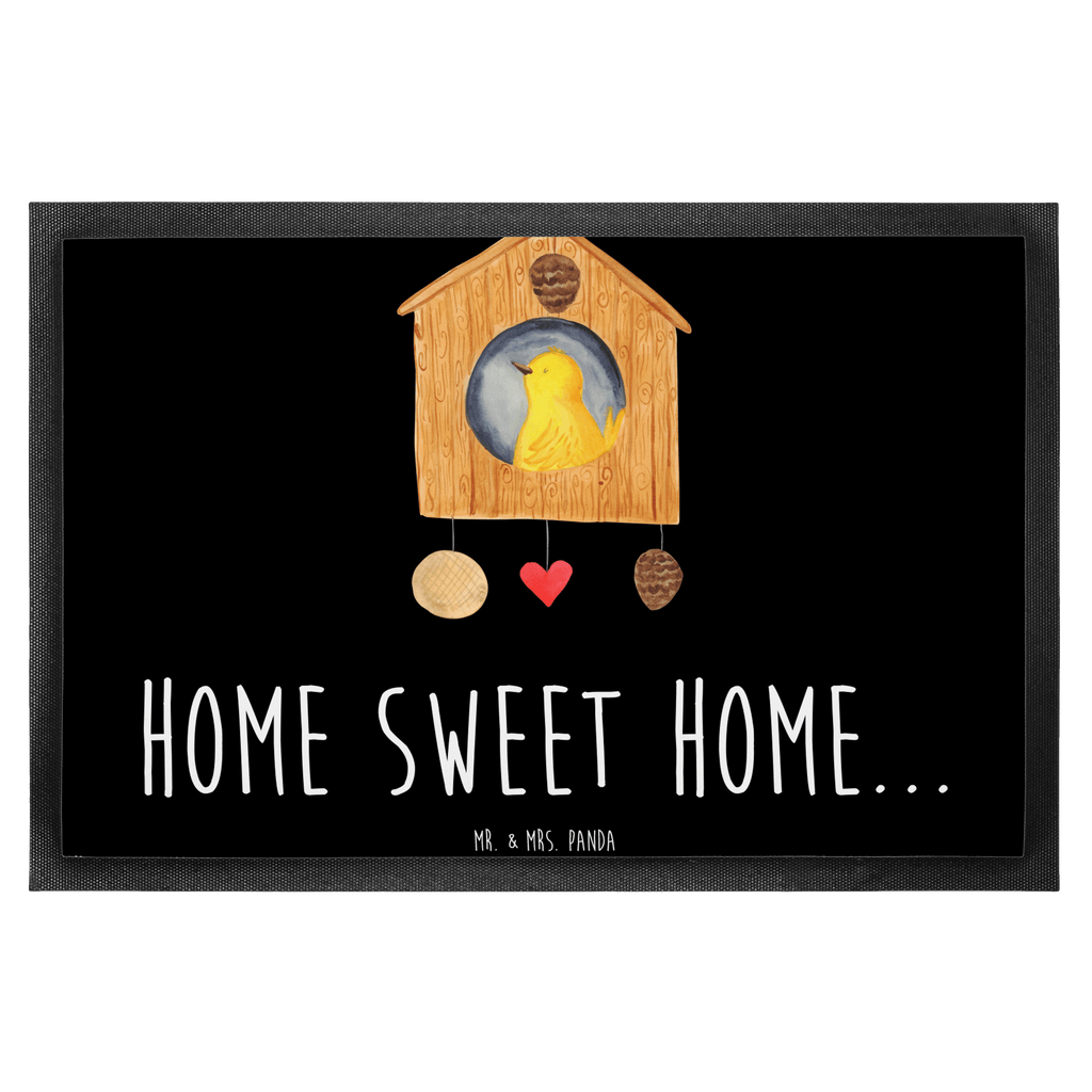 Fußmatte Vogelhaus sweet Home Vogelhaus, Vogel, Home sweet Home, Einzug, Umzug, Geschenk, Einzugsgeschenk, Hausbau, Haus Türvorleger, Schmutzmatte, Fußabtreter, Matte, Schmutzfänger, Fußabstreifer, Schmutzfangmatte, Türmatte, Motivfußmatte,  Haustürmatte, Vorleger  süße Tiermotive, gute Laune, lustige Sprüche, Tiere