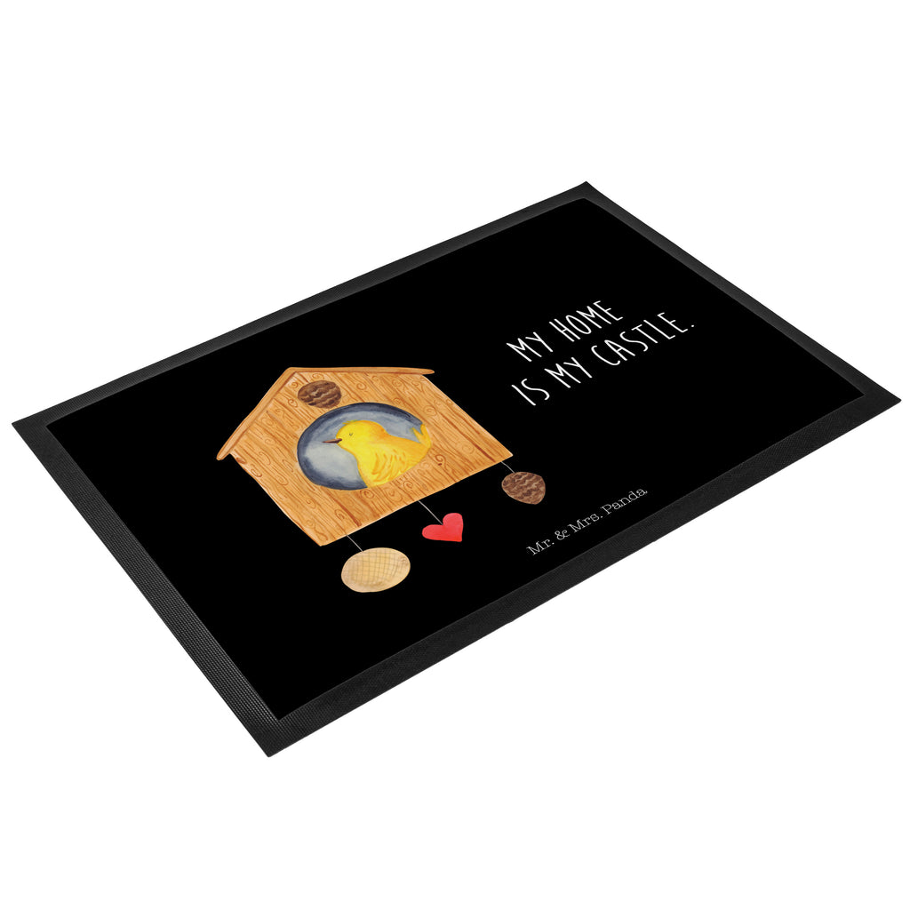 Fußmatte Vogelhaus Türvorleger, Schmutzmatte, Fußabtreter, Matte, Schmutzfänger, Fußabstreifer, Schmutzfangmatte, Türmatte, Motivfußmatte, Haustürmatte, Vorleger, Tiermotive, Gute Laune, lustige Sprüche, Tiere, Vogel, Vögel, Vogelhaus, Vogelhäuschen, Home sweet home, Zuhause, Nest, Eigenheim, Familie, Wohnung, Haus, unser Haus, Lieblingsort, Castle