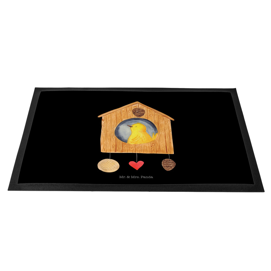 Fußmatte Vogelhaus Türvorleger, Schmutzmatte, Fußabtreter, Matte, Schmutzfänger, Fußabstreifer, Schmutzfangmatte, Türmatte, Motivfußmatte, Haustürmatte, Vorleger, Tiermotive, Gute Laune, lustige Sprüche, Tiere, Vogel, Vögel, Vogelhaus, Vogelhäuschen, Home sweet home, Zuhause, Nest, Eigenheim, Familie, Wohnung, Haus, unser Haus, Lieblingsort, Castle