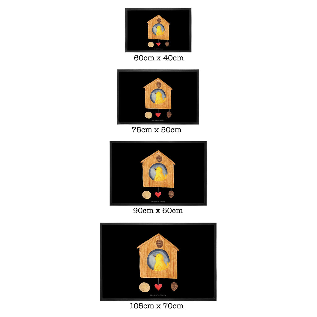 Fußmatte Vogelhaus Türvorleger, Schmutzmatte, Fußabtreter, Matte, Schmutzfänger, Fußabstreifer, Schmutzfangmatte, Türmatte, Motivfußmatte, Haustürmatte, Vorleger, Tiermotive, Gute Laune, lustige Sprüche, Tiere, Vogel, Vögel, Vogelhaus, Vogelhäuschen, Home sweet home, Zuhause, Nest, Eigenheim, Familie, Wohnung, Haus, unser Haus, Lieblingsort, Castle