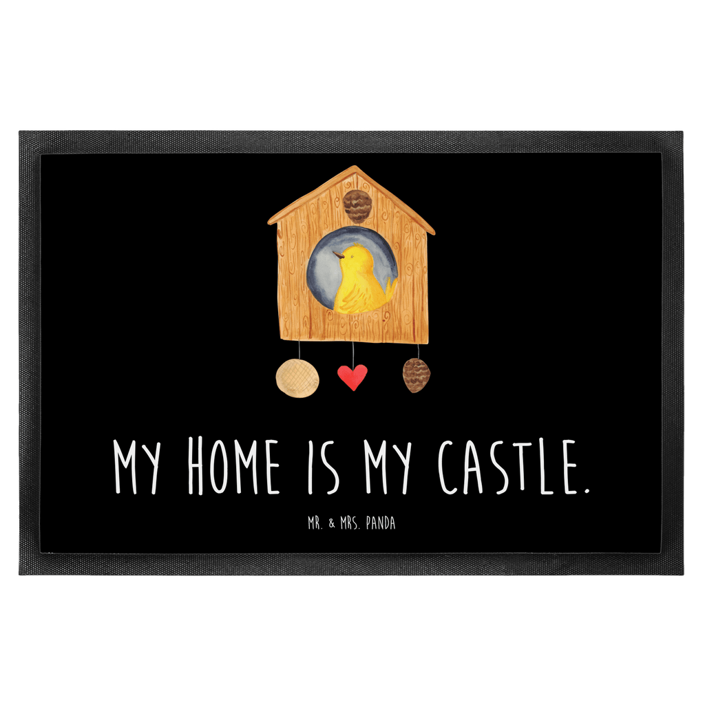 Fußmatte Vogelhaus Türvorleger, Schmutzmatte, Fußabtreter, Matte, Schmutzfänger, Fußabstreifer, Schmutzfangmatte, Türmatte, Motivfußmatte, Haustürmatte, Vorleger, Tiermotive, Gute Laune, lustige Sprüche, Tiere, Vogel, Vögel, Vogelhaus, Vogelhäuschen, Home sweet home, Zuhause, Nest, Eigenheim, Familie, Wohnung, Haus, unser Haus, Lieblingsort, Castle