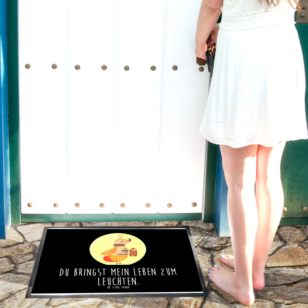 Fußmatte Glühwürmchen Glühwürmchen, Glühwurm, Falter, Liebe, Leuchten, magisch, Liebesbeweis, Lieblingsmensch, Verlobung, Heiratsantrag, Jahrestag, Liebesspruch Türvorleger, Schmutzmatte, Fußabtreter, Matte, Schmutzfänger, Fußabstreifer, Schmutzfangmatte, Türmatte, Motivfußmatte,  Haustürmatte, Vorleger  süße Tiermotive, gute Laune, lustige Sprüche, Tiere