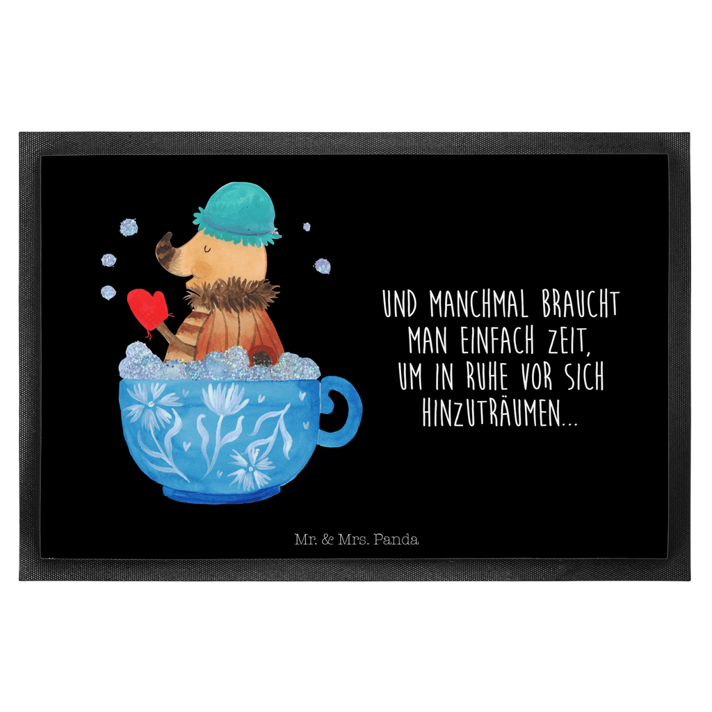 Fußmatte Nachtfalter Schaumbad Nachtfalter, Schaumbad, Badezimmer, Bad, WC, Badezimmerdeko, Baden, Tasse, Träumen, verträumt, Ziele, Zeitmanagement Türvorleger, Schmutzmatte, Fußabtreter, Matte, Schmutzfänger, Fußabstreifer, Schmutzfangmatte, Türmatte, Motivfußmatte,  Haustürmatte, Vorleger  süße Tiermotive, gute Laune, lustige Sprüche, Tiere