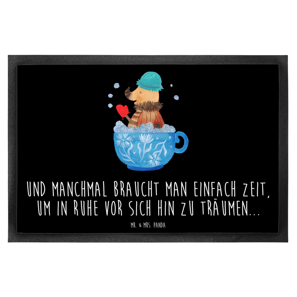 Fußmatte Nachtfalter Schaumbad Nachtfalter, Schaumbad, Badezimmer, Bad, WC, Badezimmerdeko, Baden, Tasse, Träumen, verträumt, Ziele, Zeitmanagement Türvorleger, Schmutzmatte, Fußabtreter, Matte, Schmutzfänger, Fußabstreifer, Schmutzfangmatte, Türmatte, Motivfußmatte,  Haustürmatte, Vorleger  süße Tiermotive, gute Laune, lustige Sprüche, Tiere