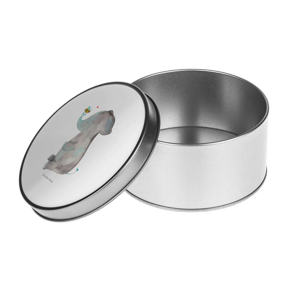 Blechdose rund Elefant & Biene Metalldose, Keksdose, Dose, Vorratsdose, Geschenkbox, Tiermotive, Gute Laune, lustige Sprüche, Tiere, Elefant, Biene, Liebe, Liebesbeweis, Jahrestag, Liebesgeschenk, Heiratsantrag, Hochzeitsgeschenk, Liebesspruch