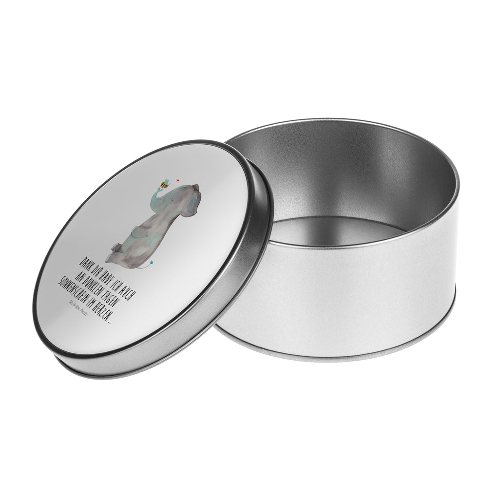 Blechdose rund Elefant & Biene Metalldose, Keksdose, Dose, Vorratsdose, Geschenkbox, Tiermotive, Gute Laune, lustige Sprüche, Tiere, Elefant, Biene, Liebe, Liebesbeweis, Jahrestag, Liebesgeschenk, Heiratsantrag, Hochzeitsgeschenk, Liebesspruch