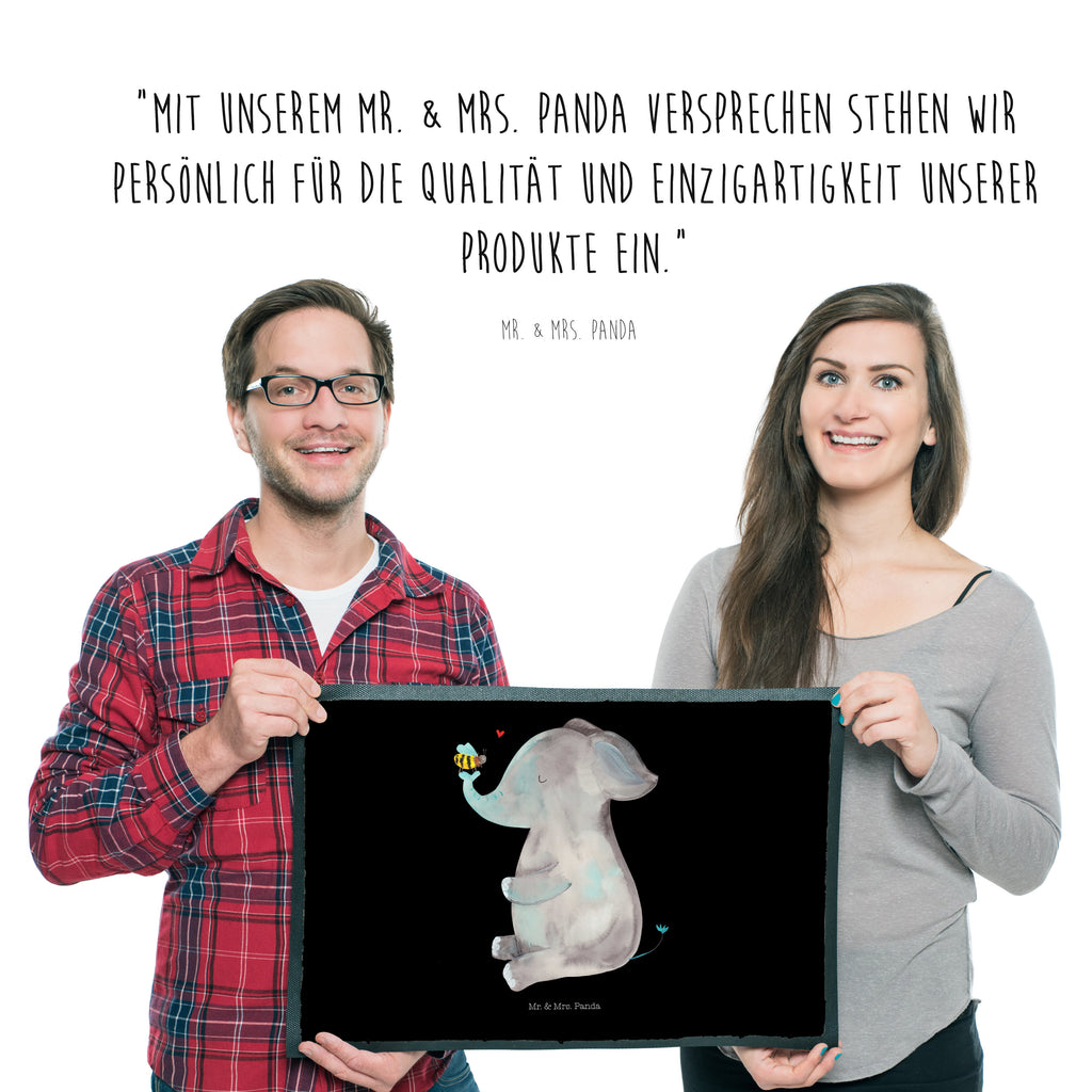 Fußmatte Elefant & Biene Elefant, Biene, Liebe, Liebesbeweis, Jahrestag, Liebesgeschenk, Heiratsantrag, Hochzeitsgeschenk, Liebesspruch Türvorleger, Schmutzmatte, Fußabtreter, Matte, Schmutzfänger, Fußabstreifer, Schmutzfangmatte, Türmatte, Motivfußmatte,  Haustürmatte, Vorleger  süße Tiermotive, gute Laune, lustige Sprüche, Tiere
