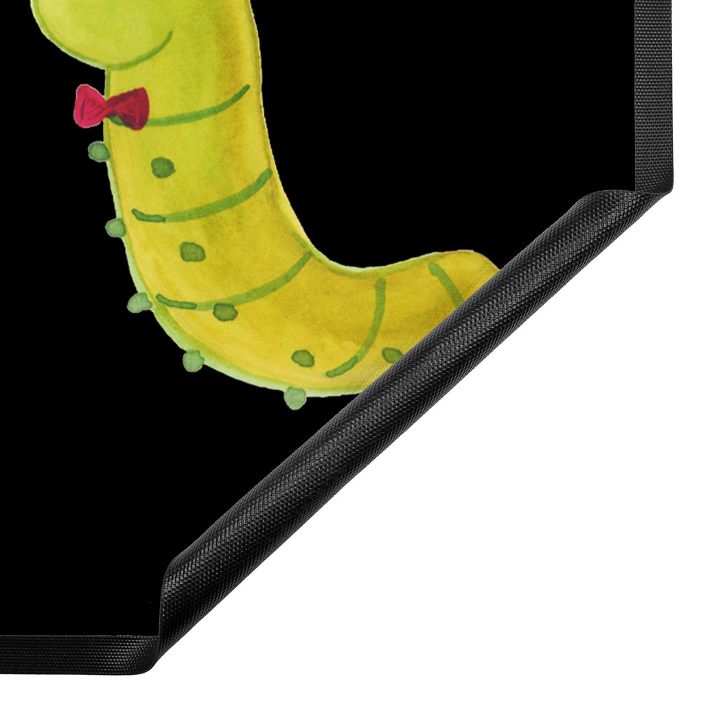 Fußmatte Raupe & Schmetterling Raupe, Schmetterling, Zitronenfalter, Entwicklung, Erwachsen werden, Kokon, Hut, Hütchen, Schönheit, Aufwachsen, Türvorleger, Schmutzmatte, Fußabtreter, Matte, Schmutzfänger, Fußabstreifer, Schmutzfangmatte, Türmatte, Motivfußmatte,  Haustürmatte, Vorleger  süße Tiermotive, gute Laune, lustige Sprüche, Tiere