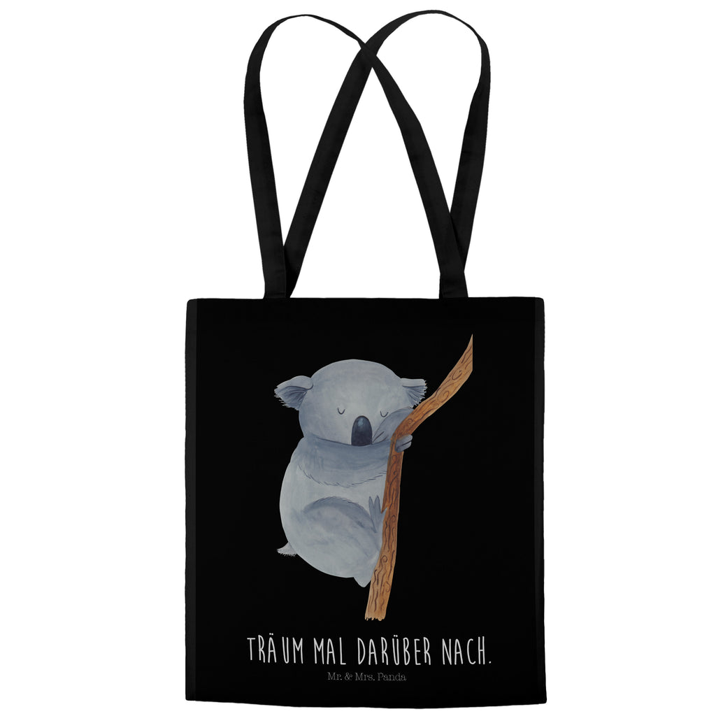 Tragetasche Koalabär Beuteltasche, Beutel, Einkaufstasche, Jutebeutel, Stoffbeutel, Tiermotive, Gute Laune, lustige Sprüche, Tiere, Koala, träumen, Traum, schlafen, Schlafzimmer, Traumland, Bär, Koalabär
