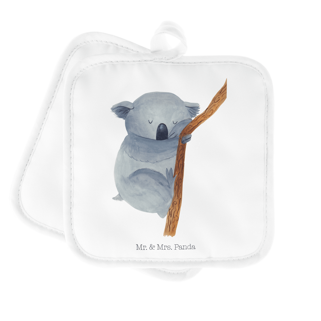 2er Set Topflappen  Koalabär Topflappen, Topfuntersetzer, Ofenhandschuh, Topflappen Set, Topflappen lustig, Topflappen mit Spruch, Tiermotive, Gute Laune, lustige Sprüche, Tiere, Koala, träumen, Traum, schlafen, Schlafzimmer, Traumland, Bär, Koalabär