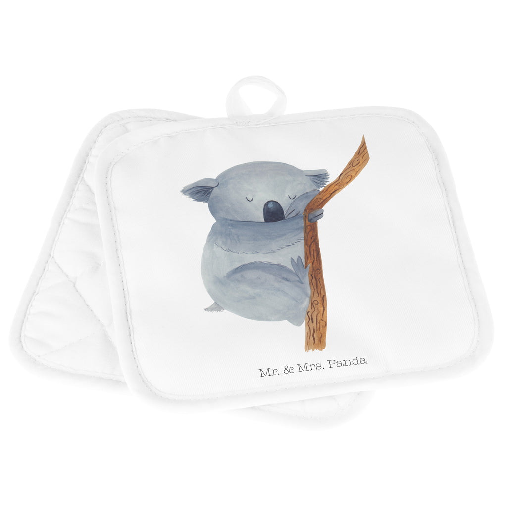 2er Set Topflappen  Koalabär Topflappen, Topfuntersetzer, Ofenhandschuh, Topflappen Set, Topflappen lustig, Topflappen mit Spruch, Tiermotive, Gute Laune, lustige Sprüche, Tiere, Koala, träumen, Traum, schlafen, Schlafzimmer, Traumland, Bär, Koalabär
