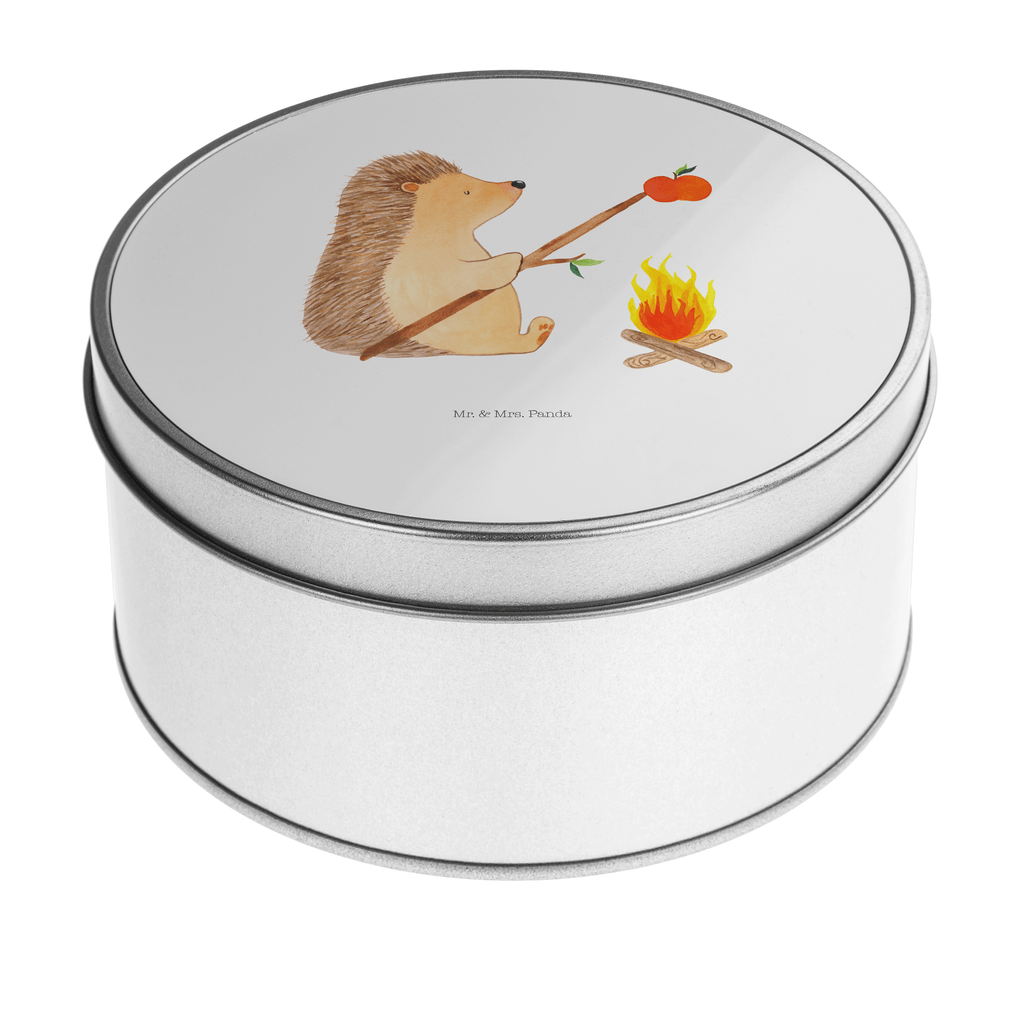 Blechdose rund Igel grillt Metalldose, Keksdose, Dose, Vorratsdose, Geschenkbox, Tiermotive, Gute Laune, lustige Sprüche, Tiere, Igel, Grillen, Ziele, Motivation, arbeitslos, Sinn des Lebens, Spruch