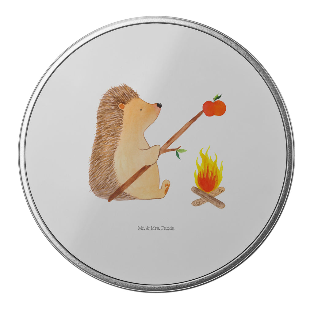 Blechdose rund Igel grillt Metalldose, Keksdose, Dose, Vorratsdose, Geschenkbox, Tiermotive, Gute Laune, lustige Sprüche, Tiere, Igel, Grillen, Ziele, Motivation, arbeitslos, Sinn des Lebens, Spruch