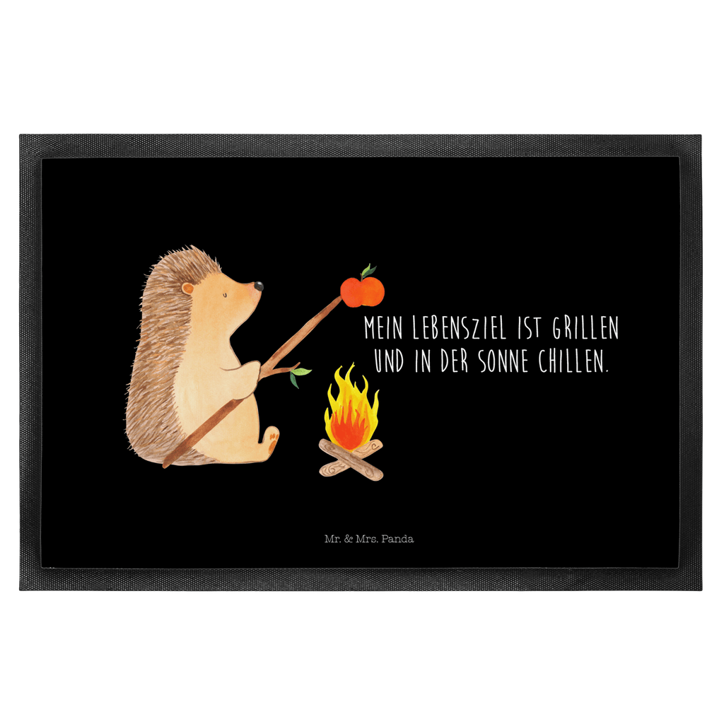 Fußmatte Igel grillt Türvorleger, Schmutzmatte, Fußabtreter, Matte, Schmutzfänger, Fußabstreifer, Schmutzfangmatte, Türmatte, Motivfußmatte, Haustürmatte, Vorleger, Tiermotive, Gute Laune, lustige Sprüche, Tiere, Igel, Grillen, Ziele, Motivation, arbeitslos, Sinn des Lebens, Spruch
