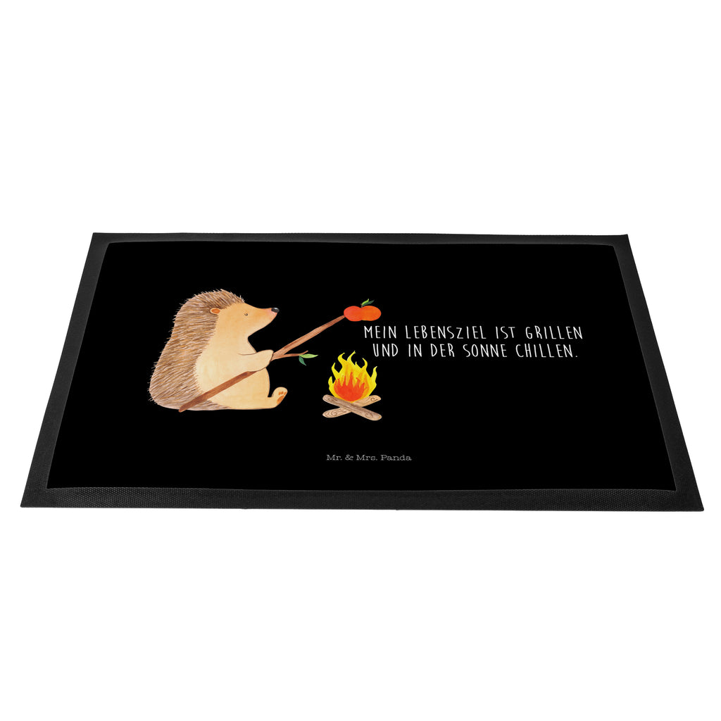 Fußmatte Igel grillt Türvorleger, Schmutzmatte, Fußabtreter, Matte, Schmutzfänger, Fußabstreifer, Schmutzfangmatte, Türmatte, Motivfußmatte, Haustürmatte, Vorleger, Tiermotive, Gute Laune, lustige Sprüche, Tiere, Igel, Grillen, Ziele, Motivation, arbeitslos, Sinn des Lebens, Spruch