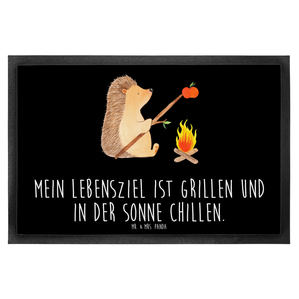 Fußmatte Igel grillt Türvorleger, Schmutzmatte, Fußabtreter, Matte, Schmutzfänger, Fußabstreifer, Schmutzfangmatte, Türmatte, Motivfußmatte, Haustürmatte, Vorleger, Tiermotive, Gute Laune, lustige Sprüche, Tiere, Igel, Grillen, Ziele, Motivation, arbeitslos, Sinn des Lebens, Spruch