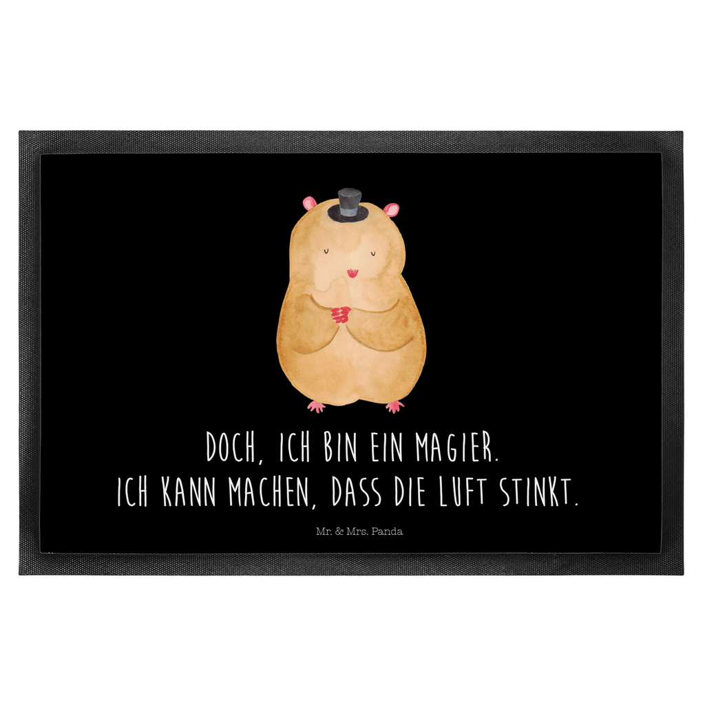 Fußmatte Hamster mit Hut Hamster, Hut, Magier, Zylinder, Zwerghamster, Zauberer, Houdini	 Türvorleger, Schmutzmatte, Fußabtreter, Matte, Schmutzfänger, Fußabstreifer, Schmutzfangmatte, Türmatte, Motivfußmatte,  Haustürmatte, Vorleger  süße Tiermotive, gute Laune, lustige Sprüche, Tiere