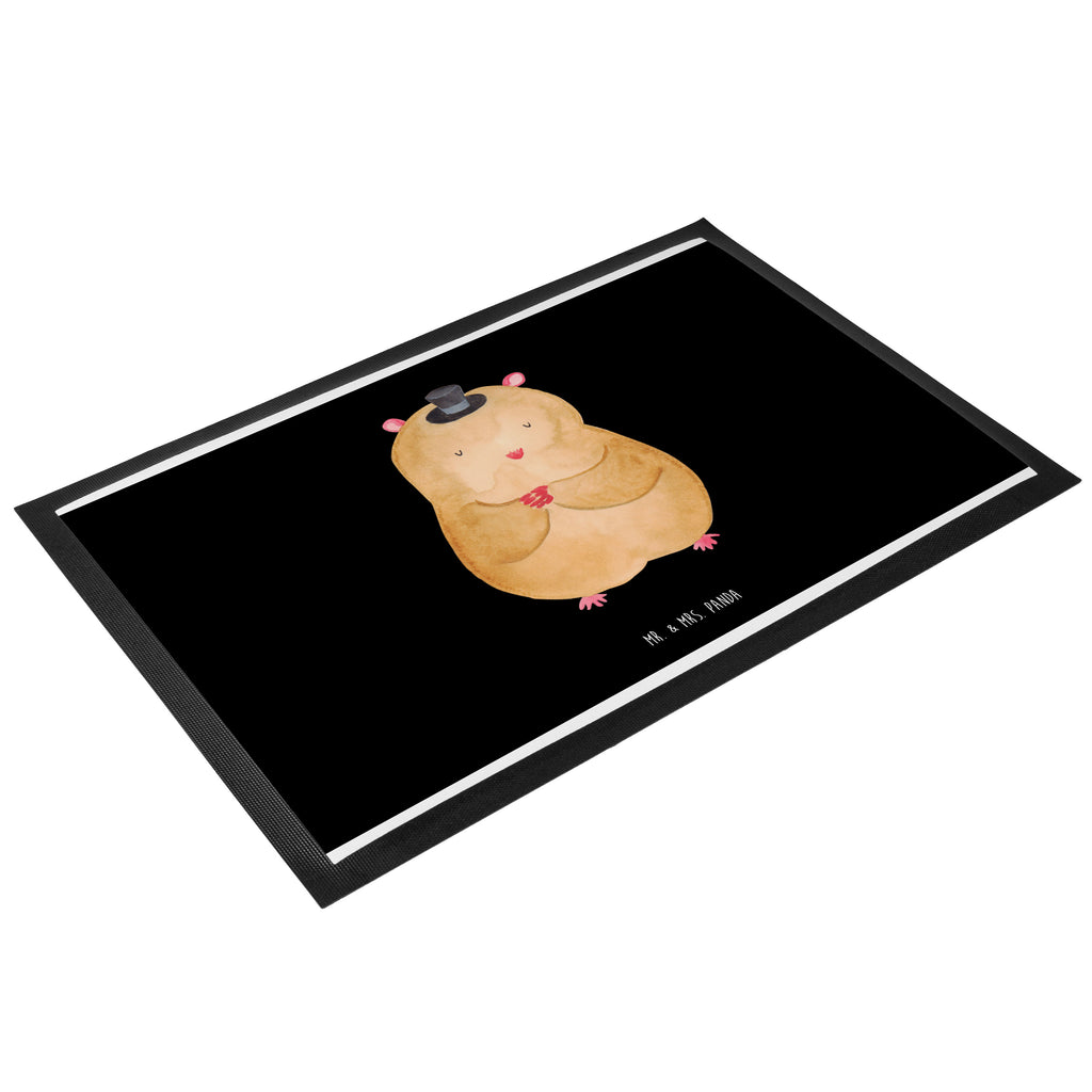 Fußmatte Hamster mit Hut Hamster, Hut, Magier, Zylinder, Zwerghamster, Zauberer, Houdini	 Türvorleger, Schmutzmatte, Fußabtreter, Matte, Schmutzfänger, Fußabstreifer, Schmutzfangmatte, Türmatte, Motivfußmatte,  Haustürmatte, Vorleger  süße Tiermotive, gute Laune, lustige Sprüche, Tiere