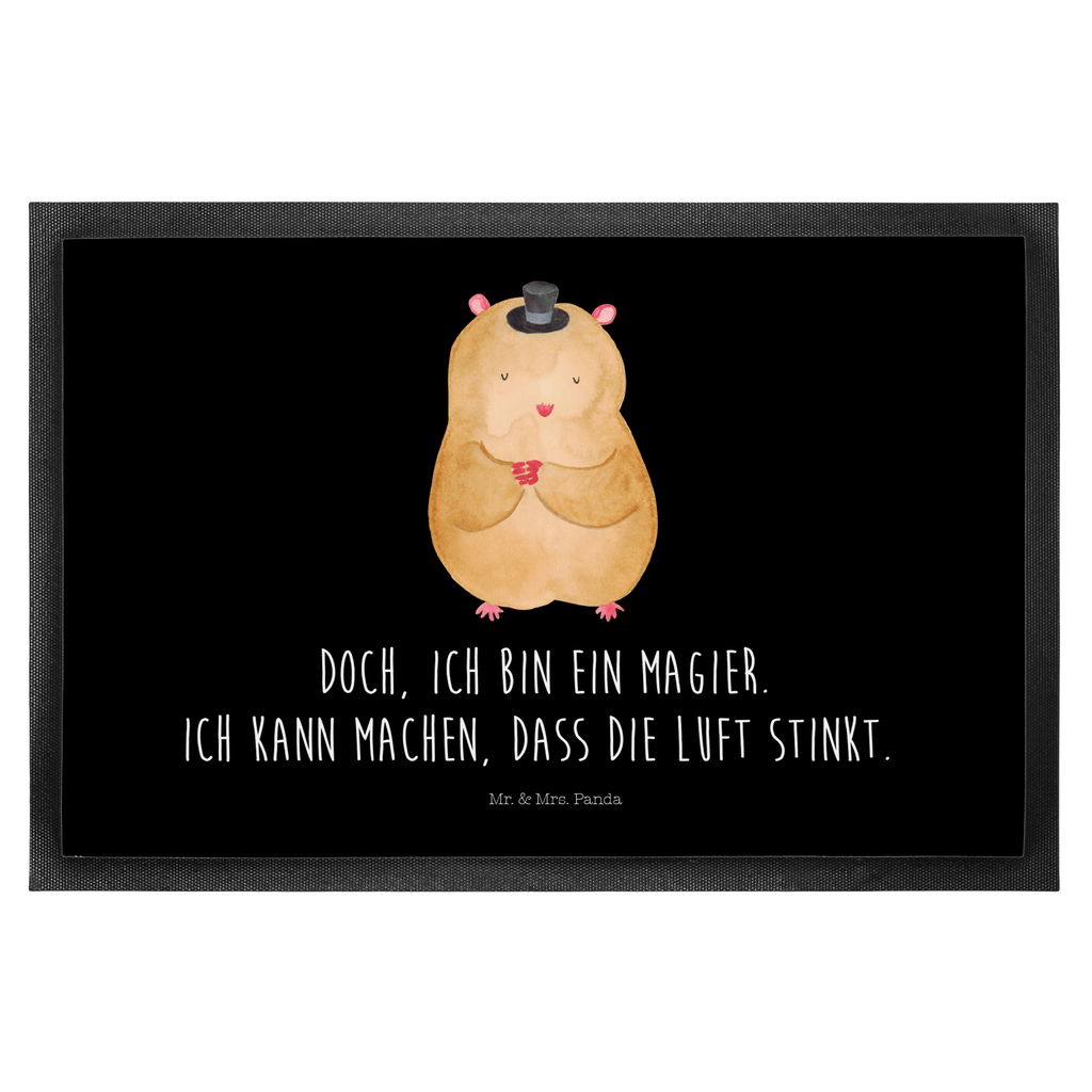 Fußmatte Hamster mit Hut Hamster, Hut, Magier, Zylinder, Zwerghamster, Zauberer, Houdini	 Türvorleger, Schmutzmatte, Fußabtreter, Matte, Schmutzfänger, Fußabstreifer, Schmutzfangmatte, Türmatte, Motivfußmatte,  Haustürmatte, Vorleger  süße Tiermotive, gute Laune, lustige Sprüche, Tiere
