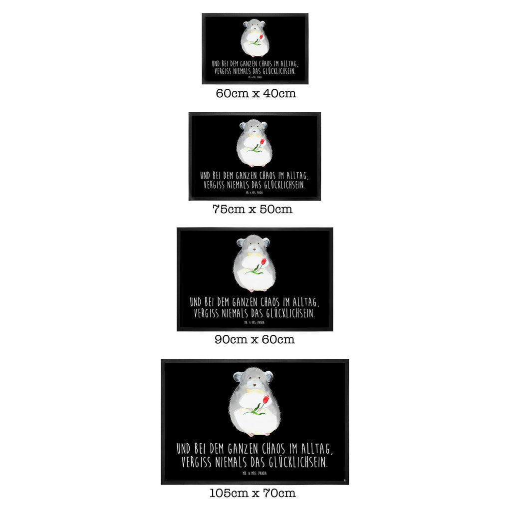 Fußmatte Chinchilla mit Blume Chinchilla, Chinchillas, Liebeskummer, Kummer, Depressionen, traurig sein, Chaos, Glücklichsein, Büro, Büroalltag Türvorleger, Schmutzmatte, Fußabtreter, Matte, Schmutzfänger, Fußabstreifer, Schmutzfangmatte, Türmatte, Motivfußmatte,  Haustürmatte, Vorleger  süße Tiermotive, gute Laune, lustige Sprüche, Tiere