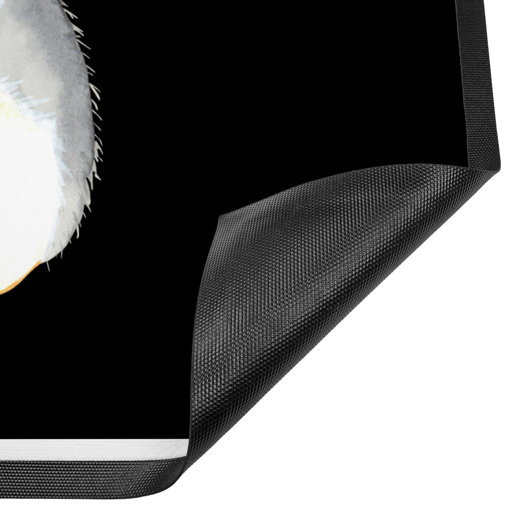 Fußmatte Chinchilla mit Blume Chinchilla, Chinchillas, Liebeskummer, Kummer, Depressionen, traurig sein, Chaos, Glücklichsein, Büro, Büroalltag Türvorleger, Schmutzmatte, Fußabtreter, Matte, Schmutzfänger, Fußabstreifer, Schmutzfangmatte, Türmatte, Motivfußmatte,  Haustürmatte, Vorleger  süße Tiermotive, gute Laune, lustige Sprüche, Tiere