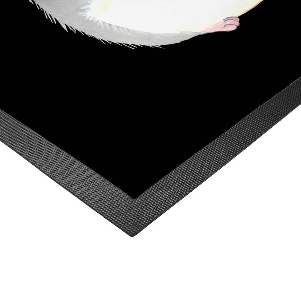 Fußmatte Chinchilla mit Blume Chinchilla, Chinchillas, Liebeskummer, Kummer, Depressionen, traurig sein, Chaos, Glücklichsein, Büro, Büroalltag Türvorleger, Schmutzmatte, Fußabtreter, Matte, Schmutzfänger, Fußabstreifer, Schmutzfangmatte, Türmatte, Motivfußmatte,  Haustürmatte, Vorleger  süße Tiermotive, gute Laune, lustige Sprüche, Tiere