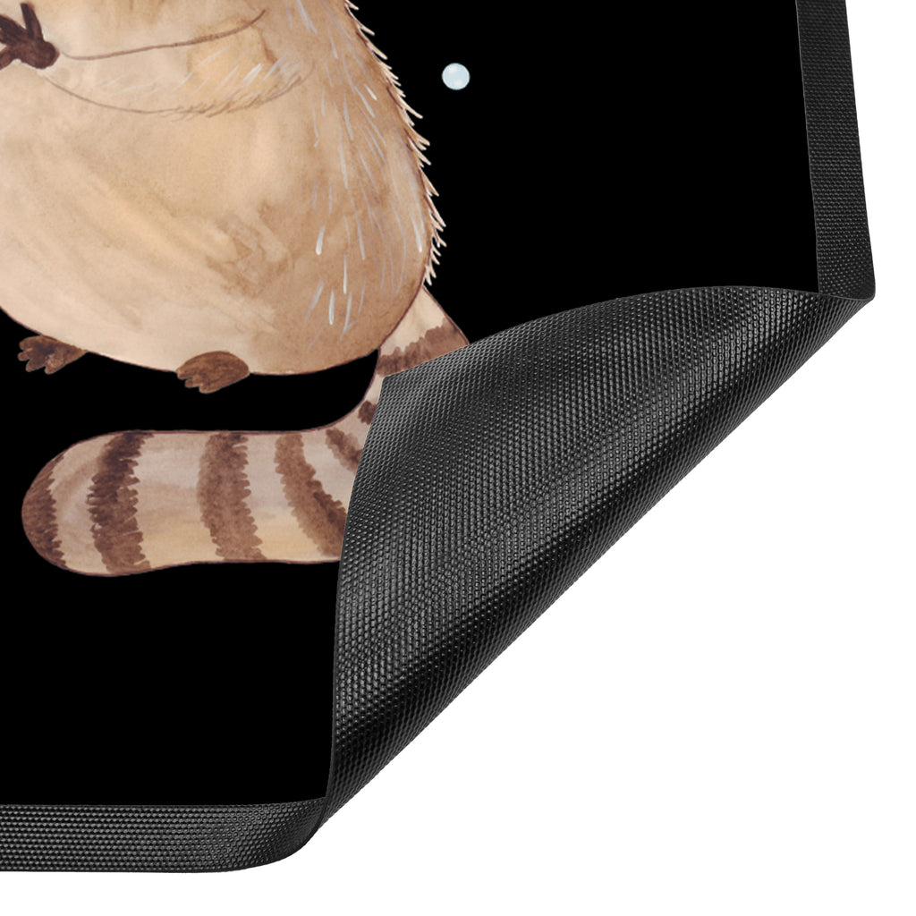 Fußmatte Waschbär Waschbär, Tagträumen, Plan, Fröhlich, waschen, Seifenblasen Türvorleger, Schmutzmatte, Fußabtreter, Matte, Schmutzfänger, Fußabstreifer, Schmutzfangmatte, Türmatte, Motivfußmatte,  Haustürmatte, Vorleger  süße Tiermotive, gute Laune, lustige Sprüche, Tiere