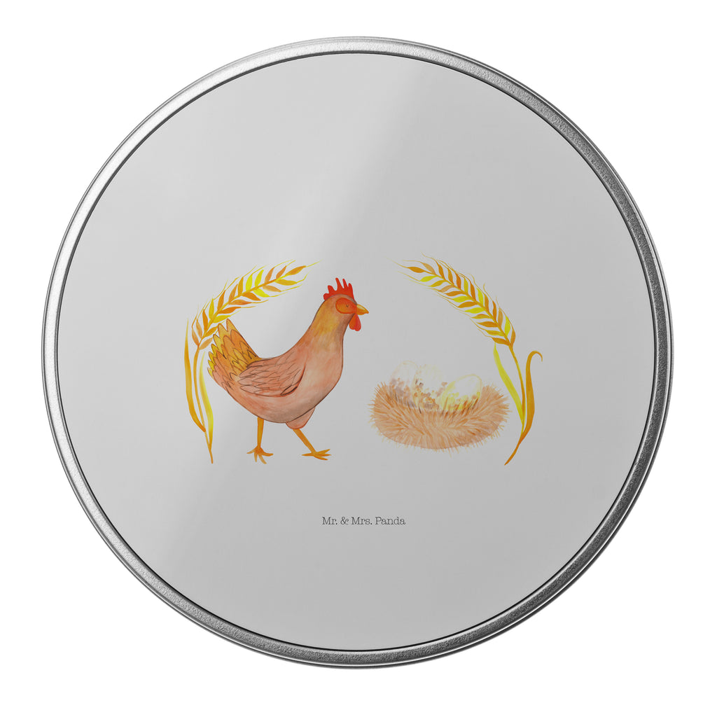 Blechdose rund Huhn stolz Metalldose, Keksdose, Dose, Vorratsdose, Geschenkbox, Bauernhof, Hoftiere, Landwirt, Landwirtin, Hahn, Henne, Hühner, Eier, Hof, Landleben, Motivation, Geburt, Magie, Spruch, Schwangerschaft