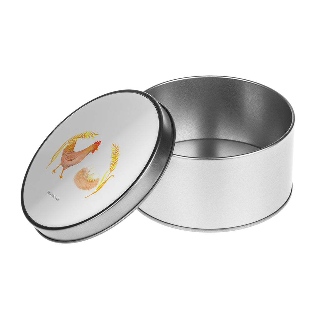 Blechdose rund Huhn stolz Metalldose, Keksdose, Dose, Vorratsdose, Geschenkbox, Bauernhof, Hoftiere, Landwirt, Landwirtin, Hahn, Henne, Hühner, Eier, Hof, Landleben, Motivation, Geburt, Magie, Spruch, Schwangerschaft