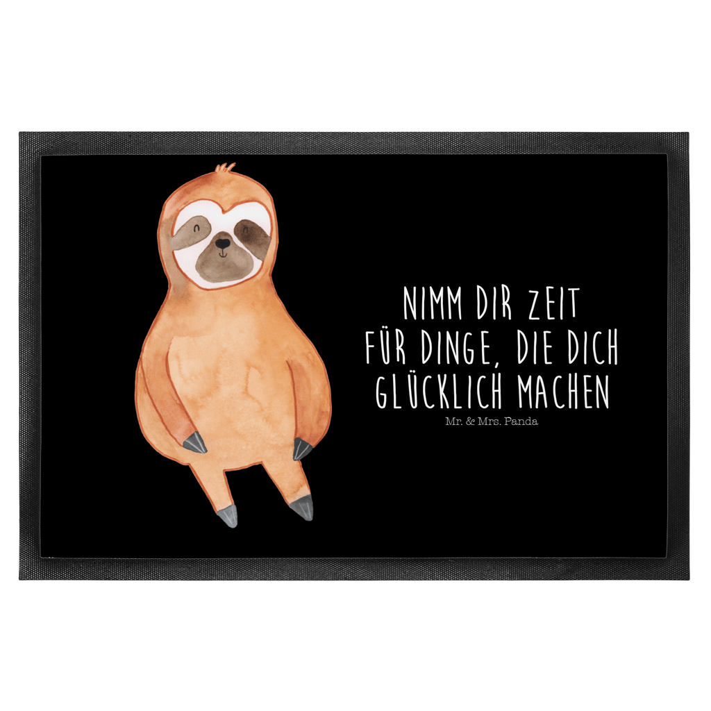 Fußmatte Faultier Zufrieden Faultier, Faultiere, faul, Lieblingstier, Pause, relaxen, Glück, glücklich, zufrieden, happy, Zufriedenheit, Gelassenheit, Ruhe, Frieden Türvorleger, Schmutzmatte, Fußabtreter, Matte, Schmutzfänger, Fußabstreifer, Schmutzfangmatte, Türmatte, Motivfußmatte,  Haustürmatte, Vorleger  Faultier, Faultier Geschenk, Faultier Deko