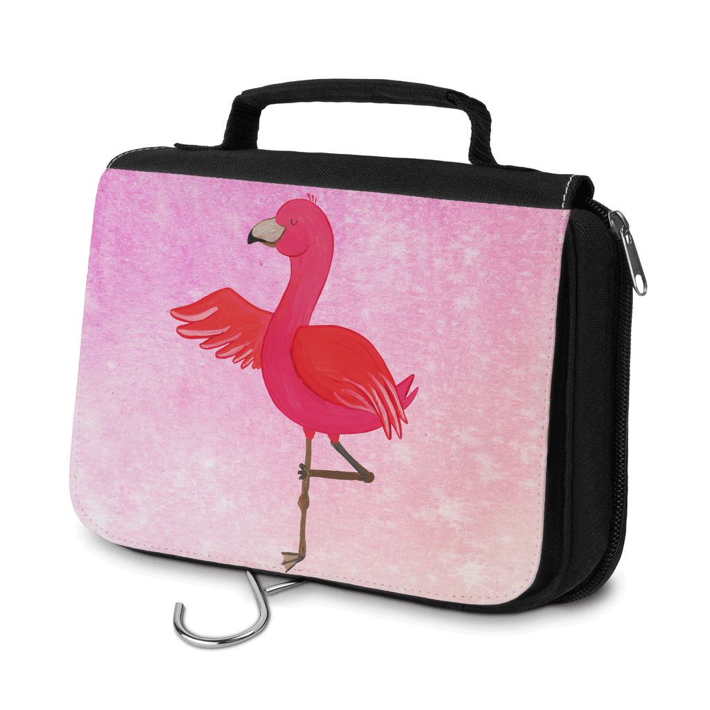 Kulturbeutel Flamingo Yoga Kulturbeutel, Zum Aufhängen, Waschtasche, Kosmetiktasche, Damen, Herren, Aufbewahrungstasche, Schminktasche, Kosmetikbeutel, Organizer, Kulturtasche, Schminkutensil, Flamingo, Vogel, Yoga, Namaste, Achtsamkeit, Yoga-Übung, Entspannung, Ärger, Aufregen, Tiefenentspannung