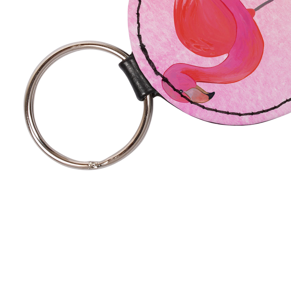 Rund Schlüsselanhänger Flamingo classic Schlüsselanhänger, Anhänger, Taschenanhänger, Glücksbringer, Schutzengel, Flamingo, Einzigartig, Selbstliebe, Stolz, ich, für mich, Spruch, Freundin, Freundinnen, Außenseiter, Sohn, Tochter, Geschwister