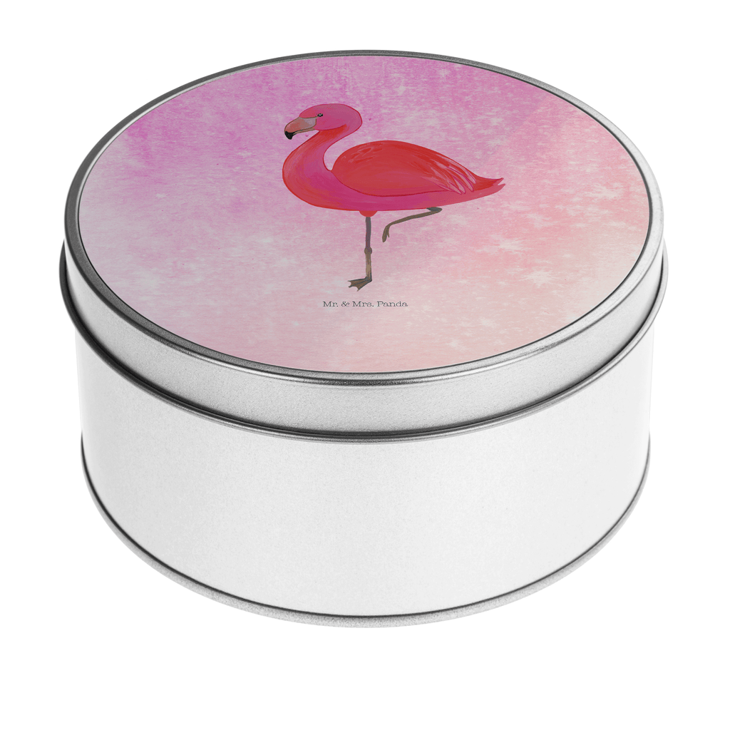 Blechdose rund Flamingo classic Metalldose, Keksdose, Dose, Vorratsdose, Geschenkbox, Flamingo, Einzigartig, Selbstliebe, Stolz, ich, für mich, Spruch, Freundin, Freundinnen, Außenseiter, Sohn, Tochter, Geschwister
